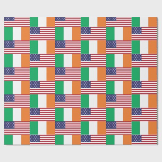 IRISH AMERICAN FLAGS CADEAUPAPIER (Vlak)