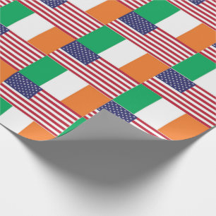 IRISH AMERICAN FLAGS CADEAUPAPIER