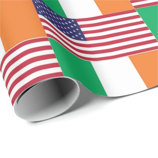 IRISH AMERICAN FLAGS CADEAUPAPIER (Rol Hoek)