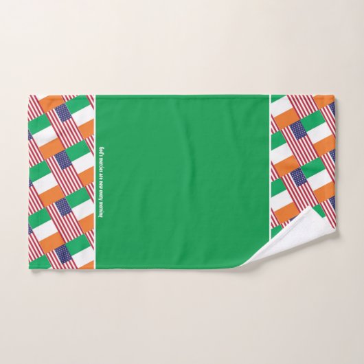 IRISH AMERICAN FLAGS | Christelijke scripts Bad Handdoek (Handdoek)