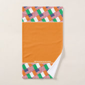 IRISH AMERICAN FLAGS Personalized Scripts ORANJE Bad Handdoek (Handdoek)