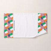 IRISH AMERICAN FLAGS Personalized ScriptWHITE Bad Handdoek (Handdoek)