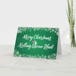 Irish American Gaelic Bilingual Holiday Kaart