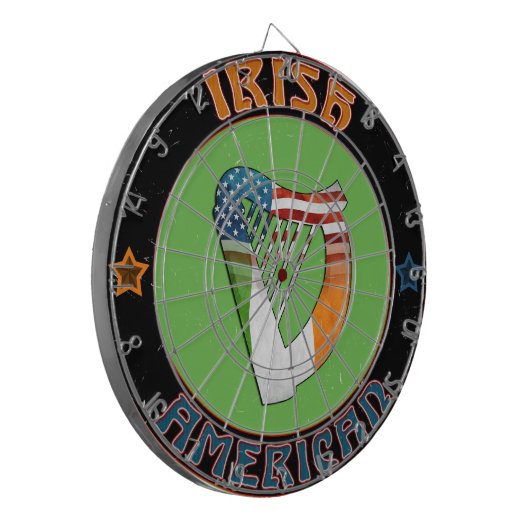 Irish American Harp Dart Board Dartbord (Voorkant Links)
