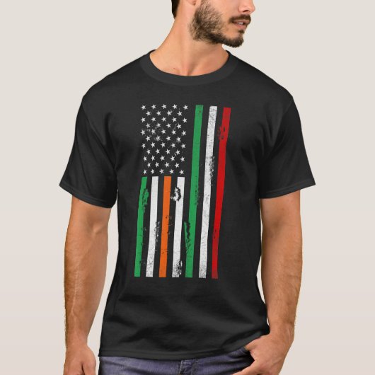Irish American Italy flag Patrick's day cool Irela T-shirt (Voorkant)