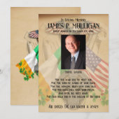 Irish American Memorial fotokaart Kaart (Voorkant / Achterkant)