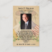 Irish American Memorial fotokaart Visitekaartje (Achterkant)