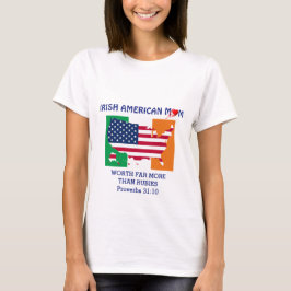 IRISH AMERICAN MOM Proverbs 31 Christelijk T-shirt