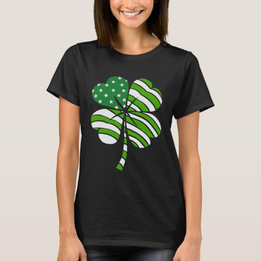 Irish American Pride Shamrock C Happy St Patrick's T-shirt (Voorkant)