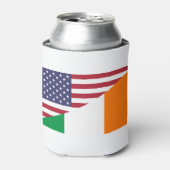 Irish American Pride US Ireland Flag Blikjeskoeler (Blikje Voorkant)