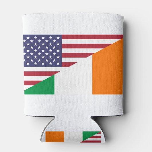 Irish American Pride US Ireland Flag Blikjeskoeler (Achterkant)