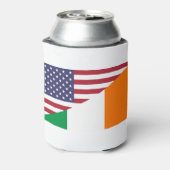 Irish American Pride US Ireland Flag Blikjeskoeler (Blikje Achterkant)