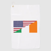 Irish American Pride US Ireland Flag Golfhanddoek (Voorkant)