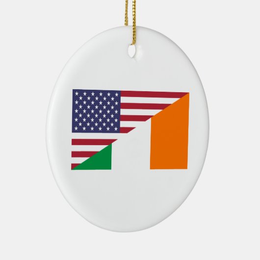 Irish American Pride US Ireland Flag Ornament (Rechts)
