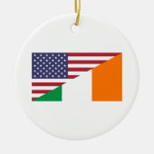 Irish American Pride US Ireland Flag Ornament (Voorkant)