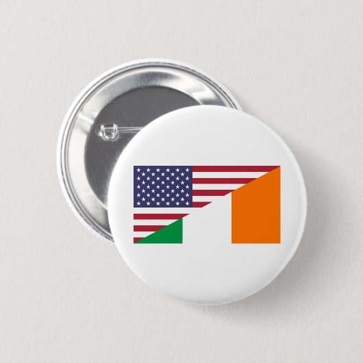 Irish American Pride US Ireland Flag Ronde Button 5,7 Cm (Voorkant /achterkant)
