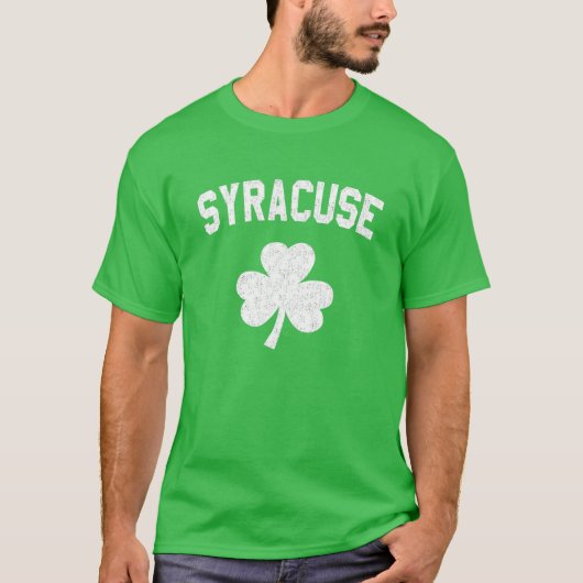 Irish American Shamrock Syracuse St Patricks Day T-shirt (Voorkant)