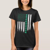 Irish American Shamrock U S American Flag St Patri T-shirt (Voorkant)