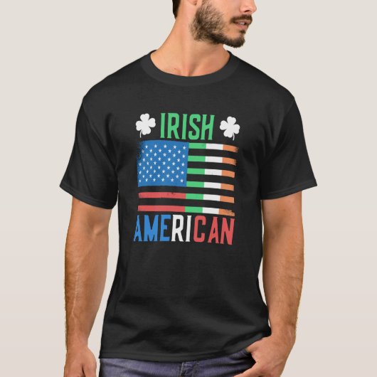 Irish American St Patricks Day Ireland Green Team  T-shirt (Voorkant)