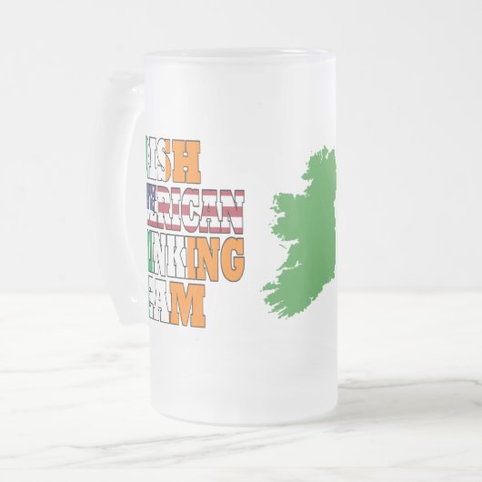 Irish American St. Patricks day Matglas Bierpul (Voorkant links)