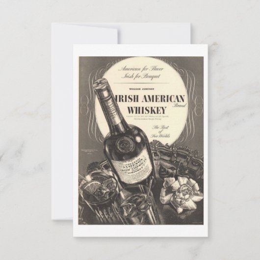 Irish American Whiskey  Card Bedankkaart (Voorkant)