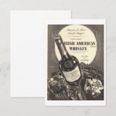 Irish American Whiskey  Card Bedankkaart (Voorkant / Achterkant)