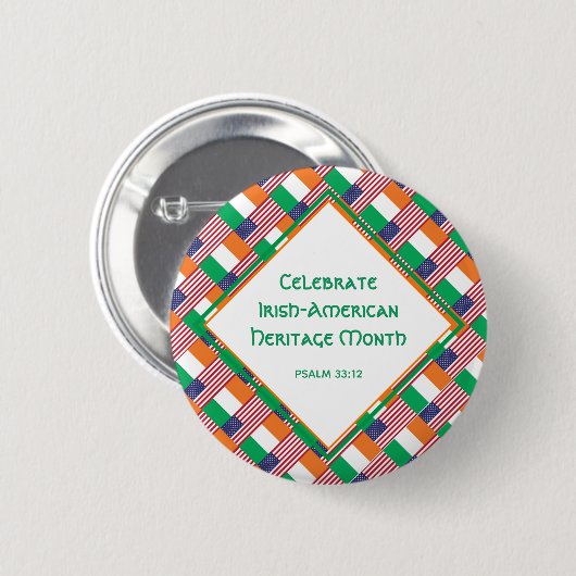 IRISH-AMERIKAANSE Christelijke feestdag Ronde Button 5,7 Cm (Voorkant /achterkant)