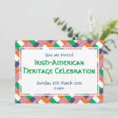 IRISH-AMERIKAANSE ERFGOEDMAAND Evenementviering Kaart (Staand voorkant)