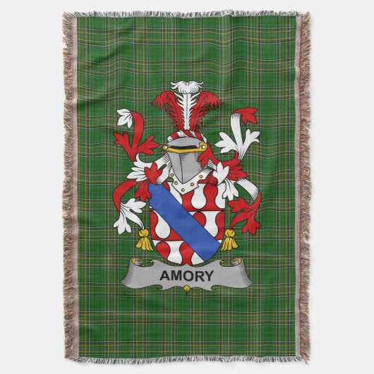Irish Amory Coat of Arms Family Crest Ireland Deken (Voorkant Verticaal)