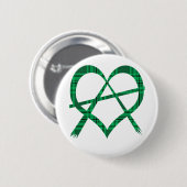 Irish Anarchy Heart Symbol Button Badge (Voorkant /achterkant)