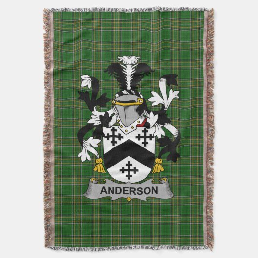 Irish Anderson wapenschild Family Crest Ireland Deken (Voorkant Verticaal)
