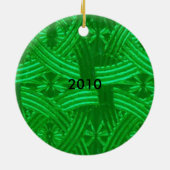 Irish Angel en Harp in Glas in lood Keramisch Ornament (Achterkant)