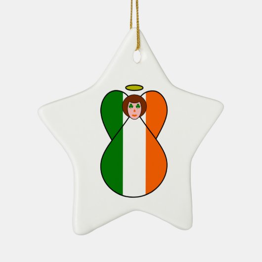 Irish Angel Keramisch Ornament (Rechts)