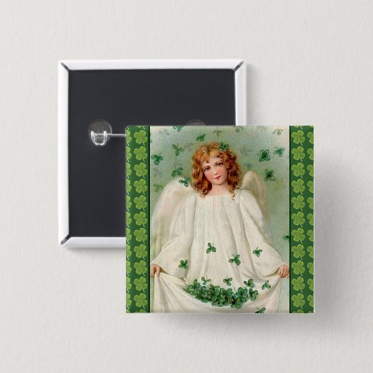  Irish Angel-knop Vierkante Button 5,1 Cm (Voorkant /achterkant)