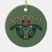 Irish Angel Pendant/Ornament Keramisch Ornament (Voorkant)