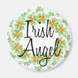 Irish Angel Shamrock Wreath Magneet