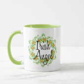 Irish Angel Shamrock Wreath Mok (Links)