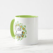 Irish Angel Shamrock Wreath Mok (Voorkant links)