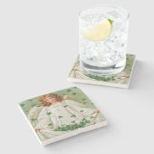 Irish Angel van het  Briefkaart, marmer Onderzette Stenen Onderzetter (Zijkant)