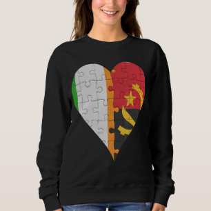 Irish Angolan Flag Heart Trui