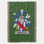 Irish Annesley Coat of Arms Family Crest Ireland Deken (Voorkant Verticaal)