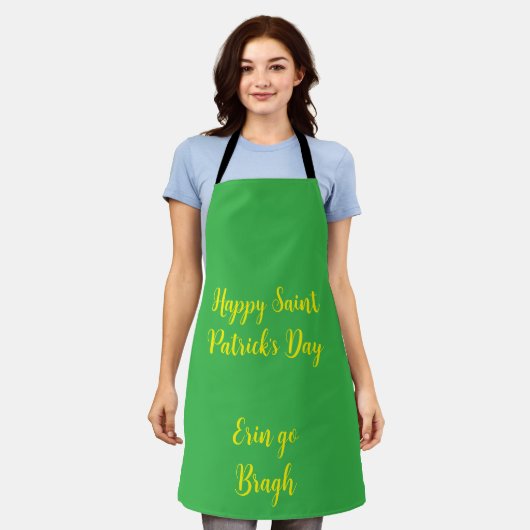 Irish Apron Saint Patrick's Day Schort (Gedragen)