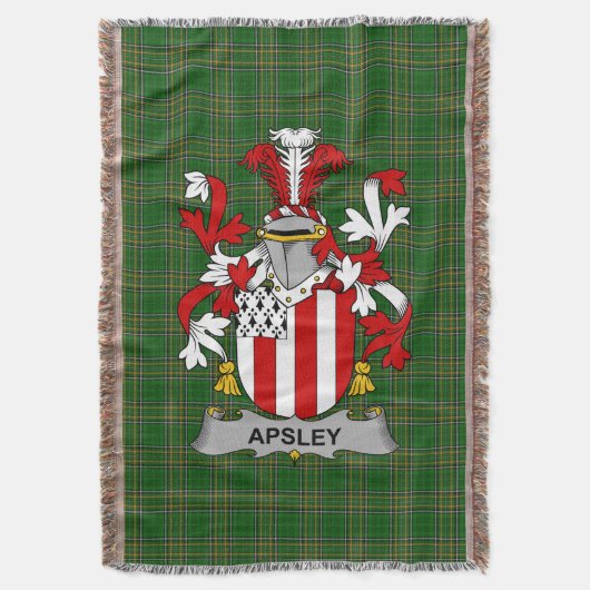 Irish Apsley Coat of Arms Family Crest Ireland Deken (Voorkant Verticaal)