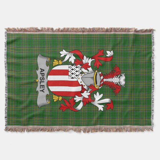 Irish Apsley Coat of Arms Family Crest Ireland Deken (Voorkant)