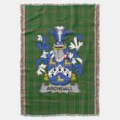 Irish Archdall Coat of Arms Family Crest Ireland Deken (Voorkant Verticaal)