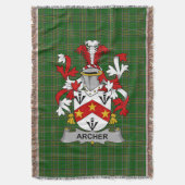 Irish Archer Coat of Arms Family Crest Ireland Deken (Voorkant Verticaal)