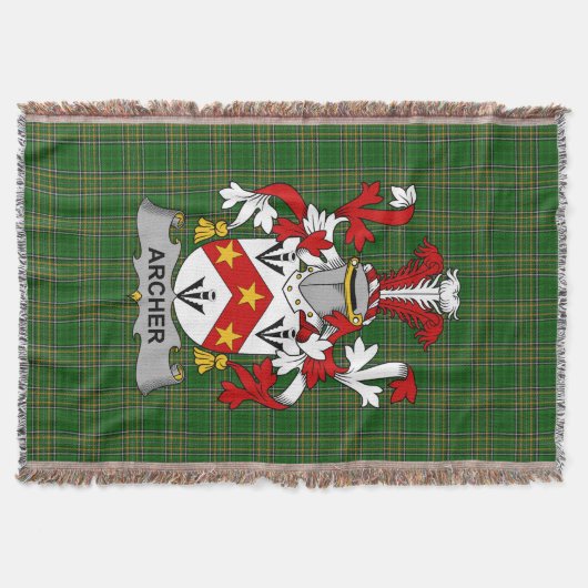 Irish Archer Coat of Arms Family Crest Ireland Deken (Voorkant)