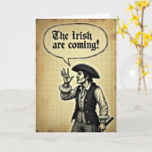 Irish Are Coming Announcement Card Kaart (Gele Bloem)