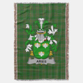 Irish Aries Wapenschild Familie Crest Ierland Deken (Voorkant Verticaal)