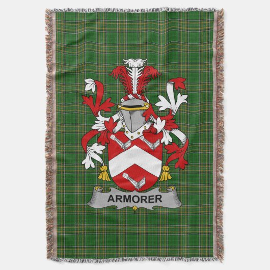 Irish Armorer Coat of Arms Family Crest Ireland Deken (Voorkant Verticaal)